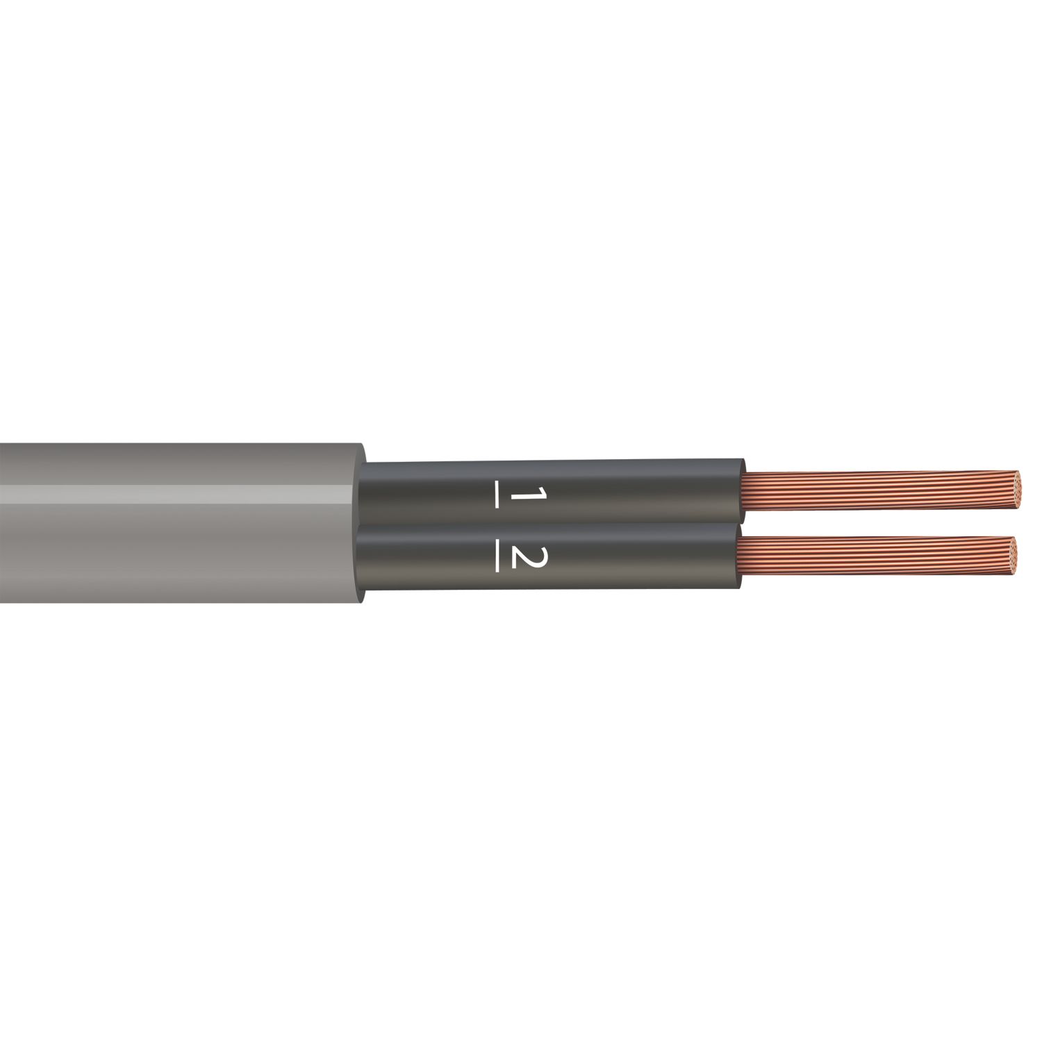 Time 2-Core YY Grey 1.5mm² Unscreened Control Cable 1m Coil (730RF)