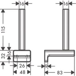 Hansgrohe AddStoris Spare Toilet Roll Holder Polished Gold Optic