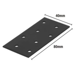 Magnodur Nailing Plates Black 80mm x 40mm x 2mm 10 Pack