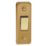Varilight  10A 1-Gang 2-Way Architrave Light Switch  Brushed Brass with Colour-Matched Inserts