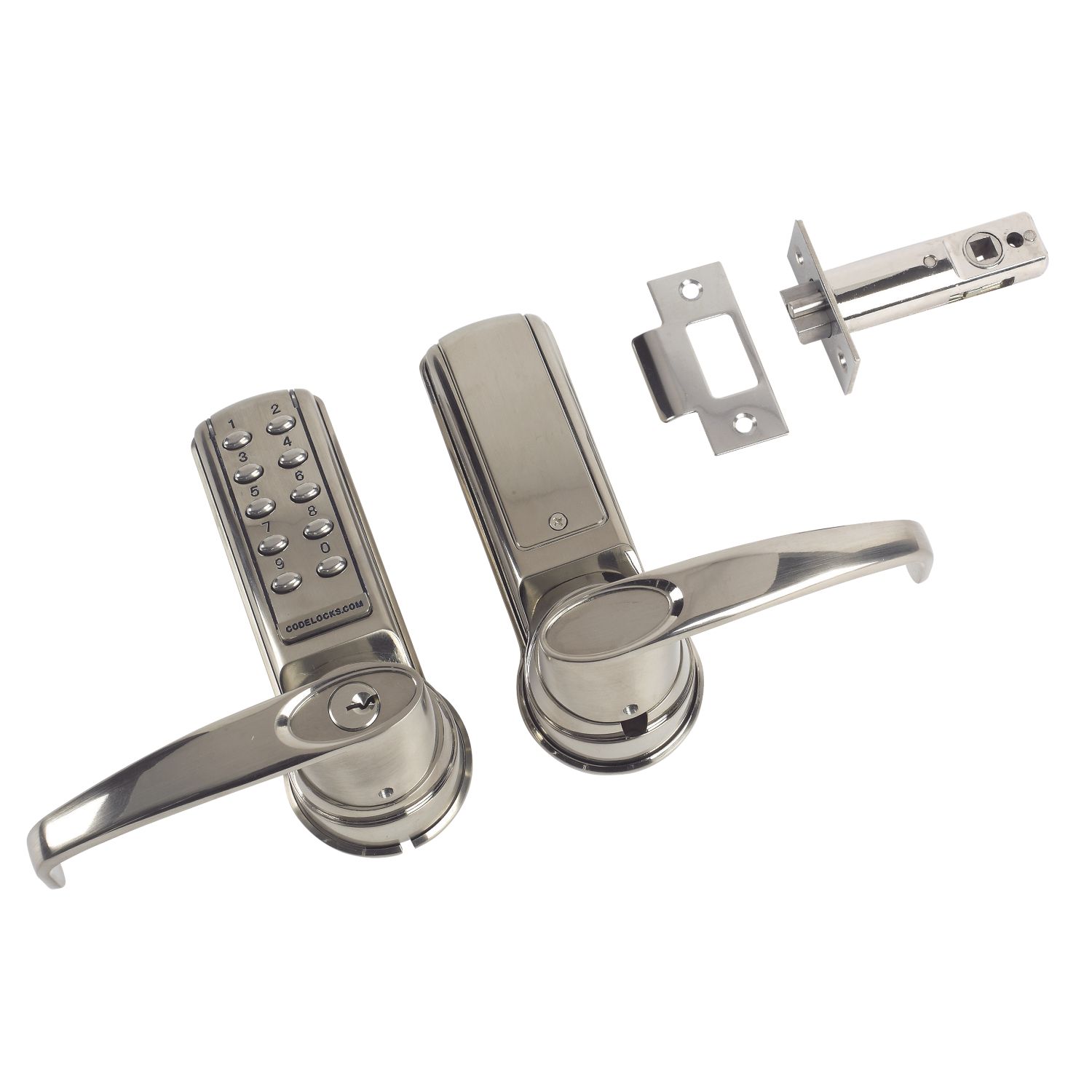 Codelocks CL4010 SS Electronic Medium Duty Push-Button Lock Tubular Latch (73102)