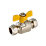 Tesla  Compression Full Bore 15mm Tee Ball Valve with Yellow Handle