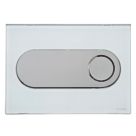 Fluidmaster Schwab Circle 256720 Dual-Flush Flushing Plate White Glass