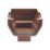 FloPlast  uPVC Square Stop End Outlet Brown 114mm x 65mm