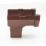 FloPlast  uPVC Square Stop End Outlet Brown 114mm x 65mm