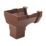 FloPlast  uPVC Square Stop End Outlet Brown 114mm x 65mm