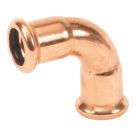 Flomasta  Copper Press-Fit Equal 90° M-Profile Elbows 15mm 10 Pack