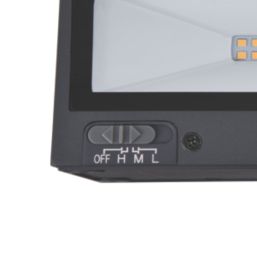Lutec Inka Outdoor LED Solar Hybrid Wall Light Dark Grey 720lm