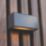 Lutec Inka Outdoor LED Solar Hybrid Wall Light Dark Grey 720lm