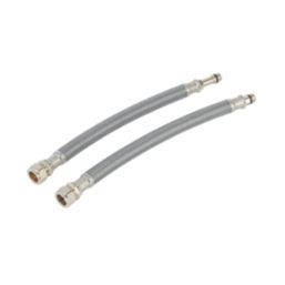 Flomasta Straight Flexible Hose M12 x 15mm x 300mm 2 Pack