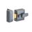 Security Solutions   Double Locking Narrow Nightlatch Gunmetal Grey 40mm Backset