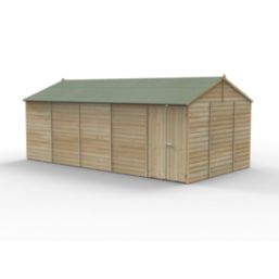 Forest Beckwood 19' 6" x 10' (Nominal) Reverse Apex Shiplap Timber Shed with Assembly