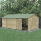 Forest Beckwood 19' 6" x 10' (Nominal) Reverse Apex Shiplap Timber Shed with Assembly