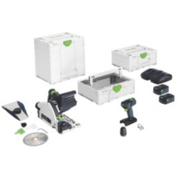 Festool 578028 18V 2 x 5.0Ah Li-Ion Airstream & Bluetooth Brushless Cordless Twin Pack