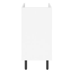 Pragma  1-Door Matt White 400mm x 590mm x 860mm Flat Packed Kitchen Base Unit