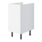 Pragma  1-Door Matt White 400mm x 590mm x 860mm Flat Packed Kitchen Base Unit