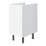 Pragma  1-Door Matt White 400mm x 590mm x 860mm Flat Packed Kitchen Base Unit