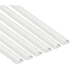 D-Line PVC White Mini Trunking 30mm x 15mm x 2m 6 Pack
