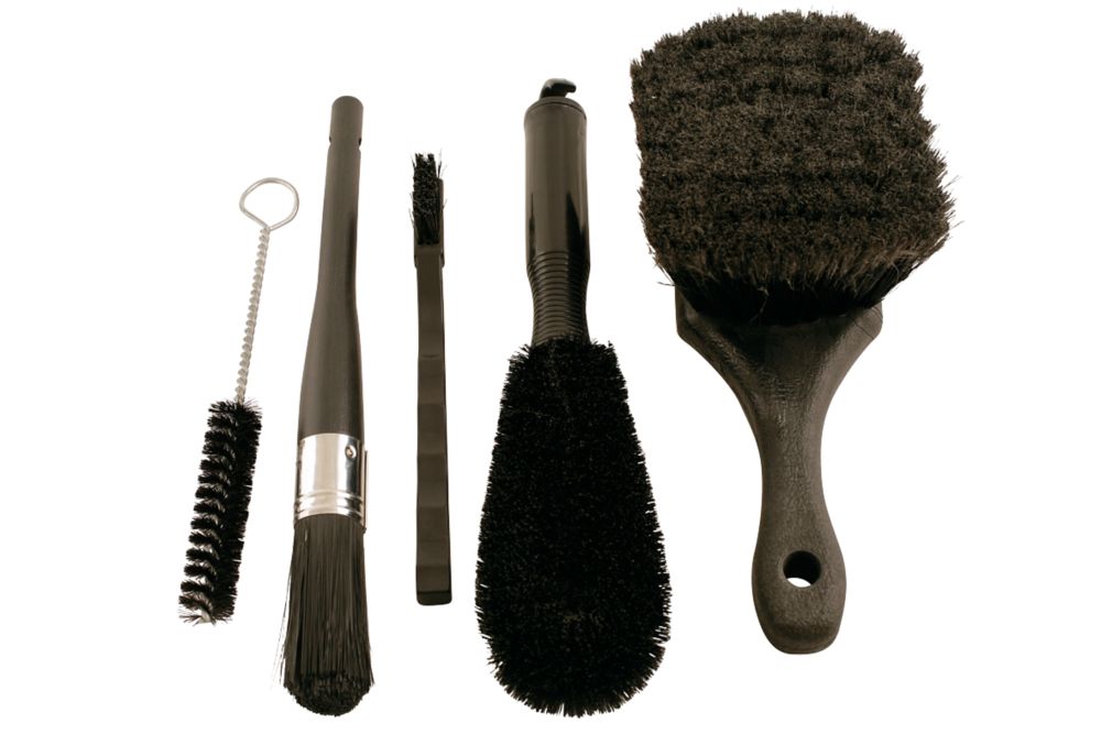 Clean Gear Drill Scrub 5" Brush Set - Upholstery, Stairs, Grout & More
