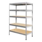 Refurb Essentials  5-Tier Metal Garage Shelving Unit 1200mm x 600mm x 1800mm