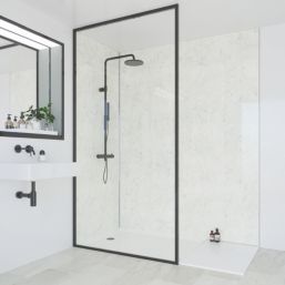 Multipanel Hydrolock Bathroom Waterproof Wall Panel  Gloss Grey Marble 2400mm x 580mm x 11mm