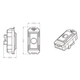 Knightsbridge GDM012MW 0A Grid Flex Outlet Matt White