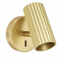 Eglo Portillo Cylindrical 1-Light Spotlight Matt Brass