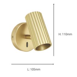 Eglo Portillo Cylindrical 1-Light Spotlight Matt Brass
