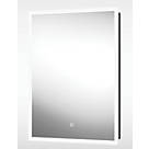 Sensio Eclipse 1-Door Recessed Illuminated Cabinet With 1890lm LED Light Silver Effect 500mm x 116mm x 700mm