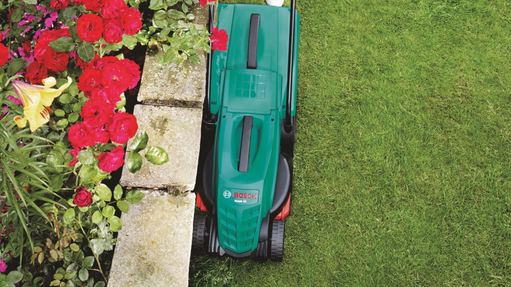 Bosch Rotak 32 R 1200W 32cm Rotary Lawn Mower with Rear Roller