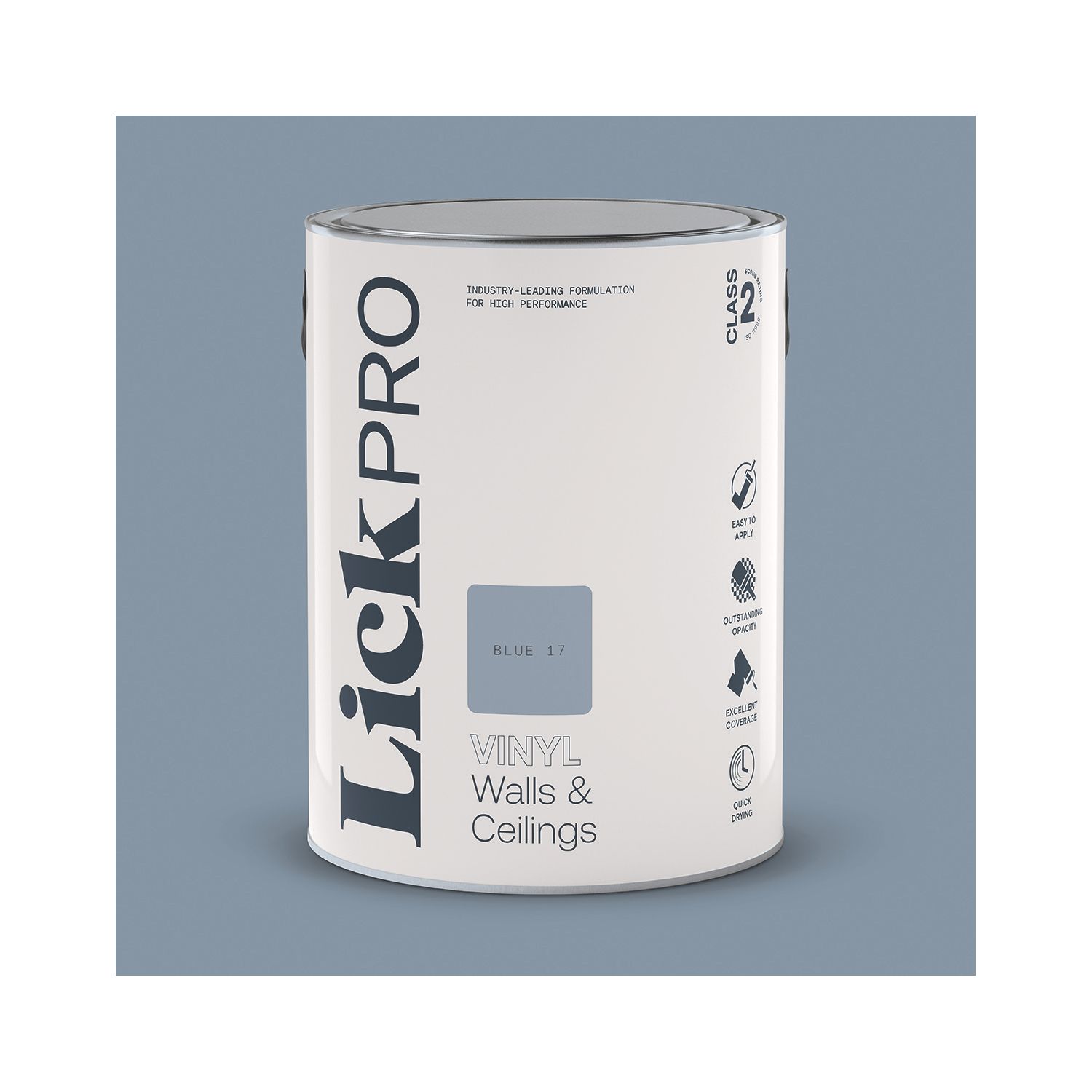 LickPro 5Ltr Blue 17 Vinyl Matt Emulsion Paint (732TM)