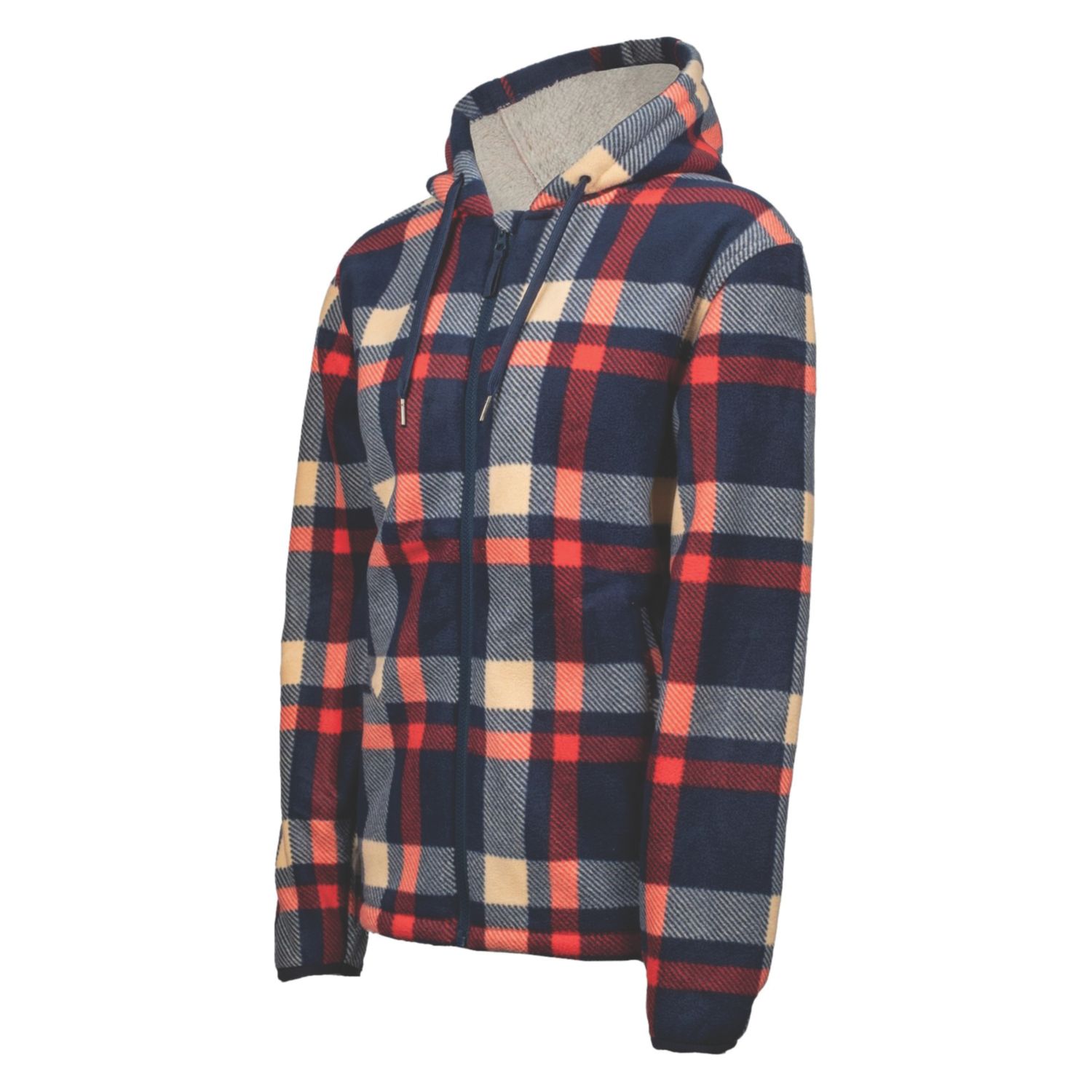 Hard Yakka Womens Check Zoodie Blue Size 12 (732TN)
