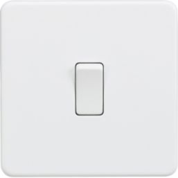 Knightsbridge  10AX 1-Gang 2-Way Light Switch  Matt White