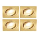 Spa Cali Adjustable Square Downlights Brass 4 Pack