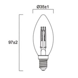Sylvania TOLEDO PLATINUM E14 Candle LED Light Bulb  485lm 2.3W