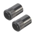 Deta TTE Male Conduit Adaptors 25mm Black 2 Pack