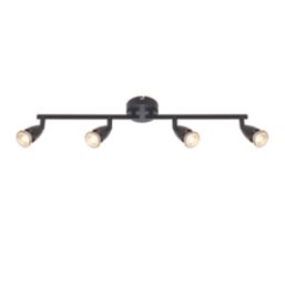 Saxby Amalfi Bar 4-Light Spotlight Matt Black