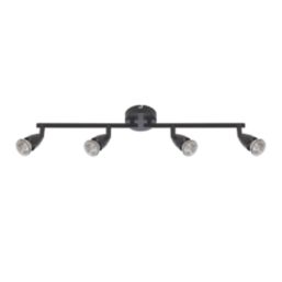 Saxby Amalfi Bar 4-Light Spotlight Matt Black