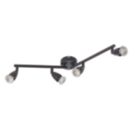 Saxby Amalfi Bar 4-Light Spotlight Matt Black