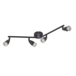 Saxby Amalfi Bar 4-Light Spotlight Matt Black