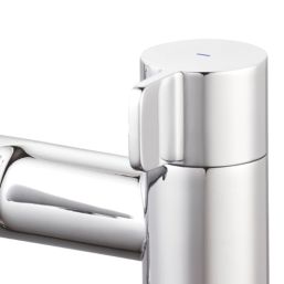 Swirl Caldew Chrome 120mm Deck Mounted Lever 2 Tap Holes Bath Mixer Tap