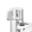 Swirl Caldew Chrome 120mm Deck Mounted Lever 2 Tap Holes Bath Mixer Tap