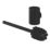 Swirl Caldew Toilet Brush & Holder Black
