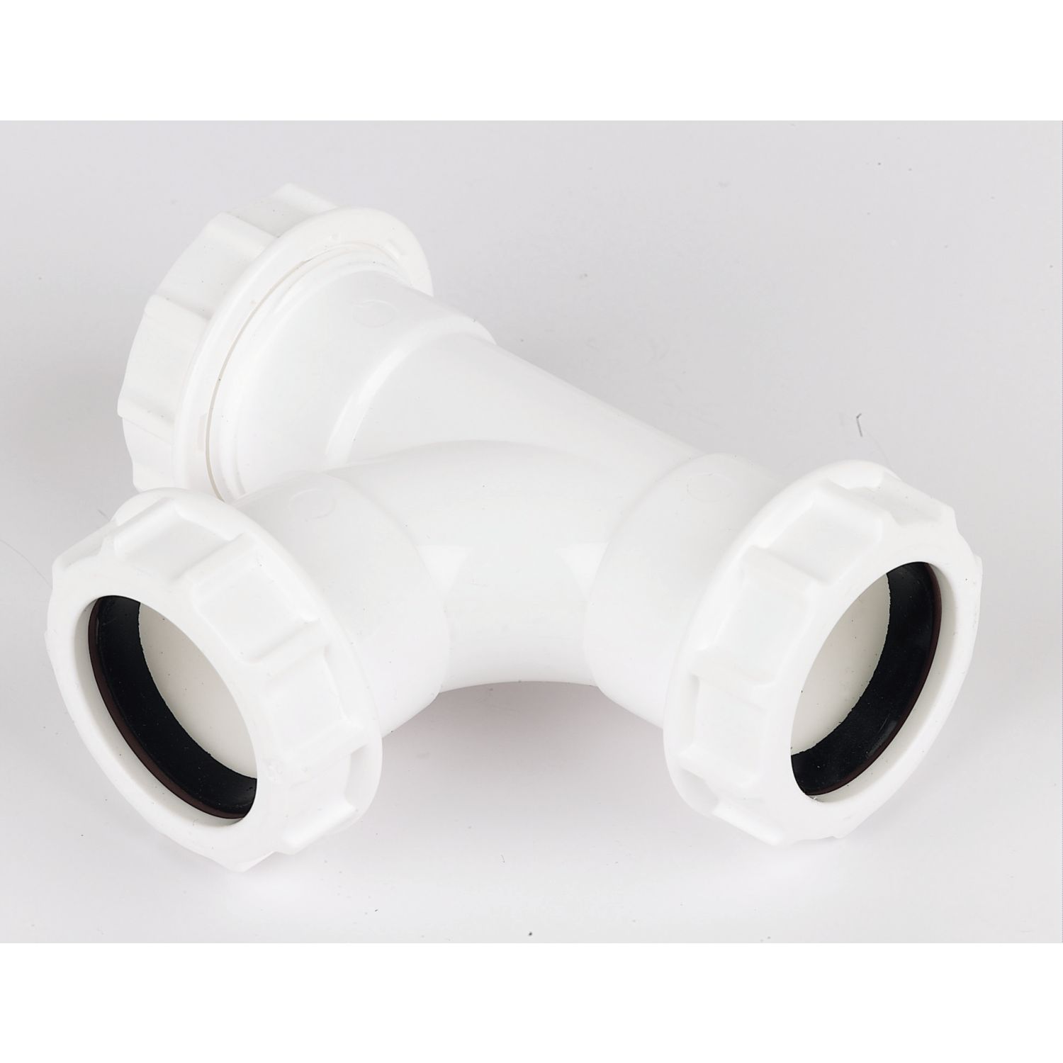 FloPlast WC23 Universal Compression Waste Equal Tee White 40mm (73315)