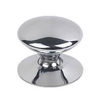 Traditional Victorian Cabinet Door Knob Polished Chrome 25mm 5 Pack