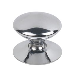 Essentials  Traditional Victorian Cabinet Door Knobs Polished Chrome 25mm 5 Pack