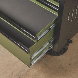 Bunker  14-Drawer Multi-Functional Workbench Roller Tool Cabinet Green