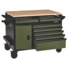 Bunker  14-Drawer Multi-Functional Workbench Roller Tool Cabinet Green