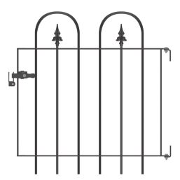 Apollo Cleeve Low Gate Black 853mm x 914mm