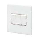 MK Aspect 10AX 3-Gang 2-Way Switch  White